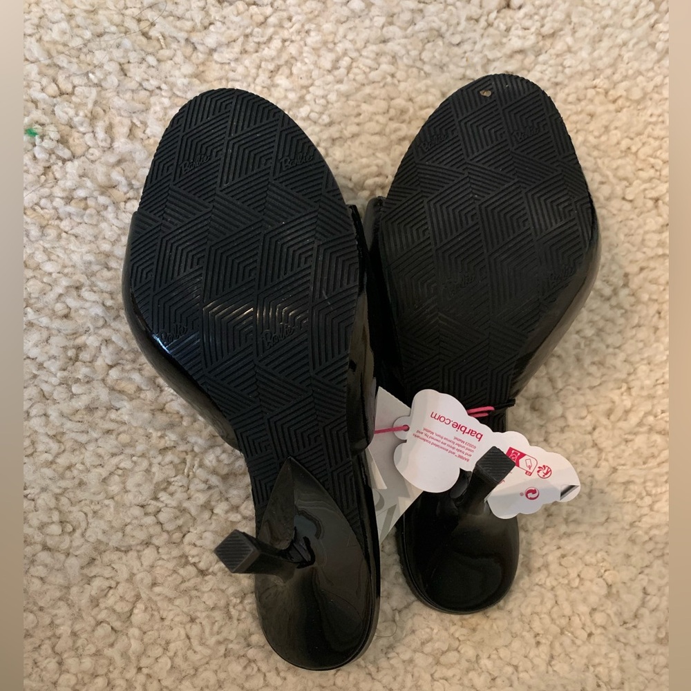 Barbie x Zara Black Puffy Quilted Heeled Mules 38 7.5 - Picture 4 of 4
